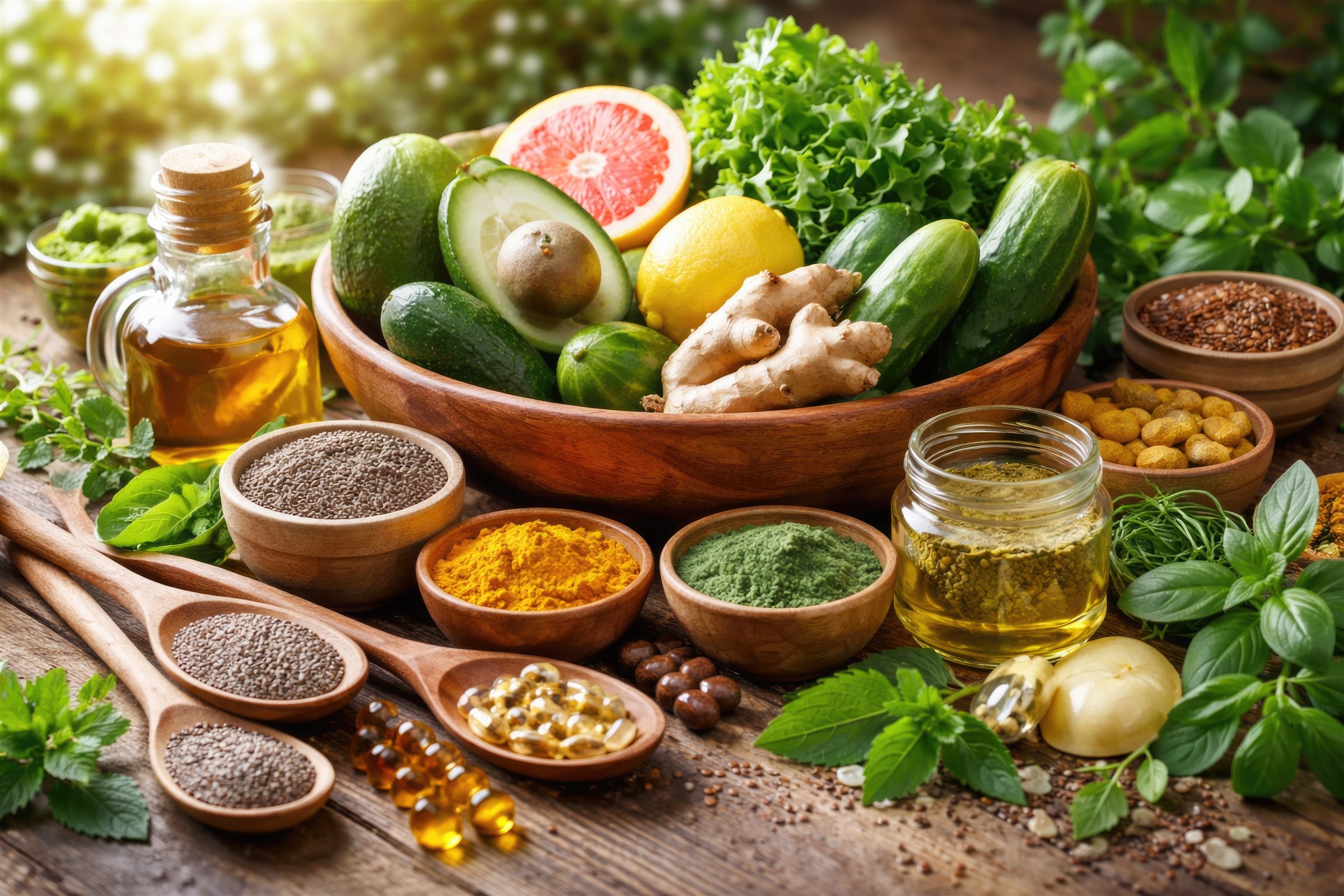 Aliments naturels, plantes et vitalité